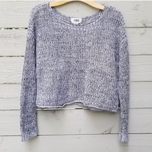 VS PINK Cropped Chunky Knit Sweater